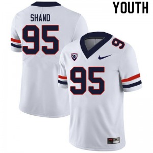 Youth Paris Shand White Arizona Wildcats #95 Jersey 503401-182