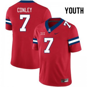 Youth Quali Conley Red Arizona Wildcats #7 Big 12 Conference Jersey 227915-175