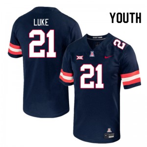 Youth Rayshon Luke Navy Arizona Wildcats #21 Big 12 Conference Jersey 278434-782