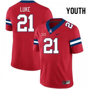 Youth Rayshon Luke Red Arizona #21 Big 12 Conference Jersey 981021-554