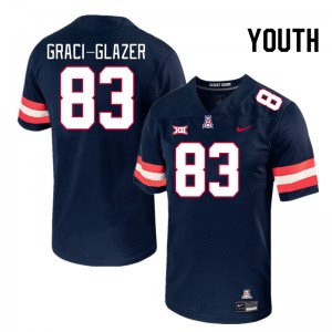 Youth Sam Graci-Glazer Navy University of Arizona #83 Big 12 Conference Jersey 372437-876