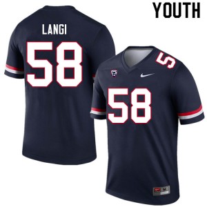 Youth Sam Langi Navy University of Arizona #58 Jersey 263083-964