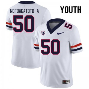 Youth Sio Nofoagatoto'a White Wildcats #50 Jersey 621326-699