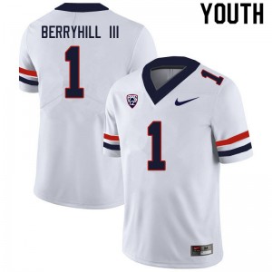 Youth Stanley Berryhill III White Arizona #1 Jersey 139867-389