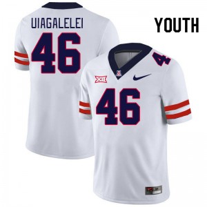 Youth Ta'ita'i Uiagalelei White University of Arizona #46 Big 12 Conference Jersey 856611-288