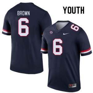Youth Taye Brown Navy Arizona #6 Jersey 961653-457