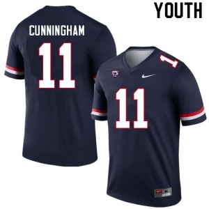 Youth Tayvian Cunningham Navy University of Arizona #11 Jersey 509374-428