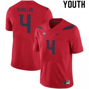 Youth Tetairoa McMillan Red Arizona Wildcats #4 Jersey 260823-524