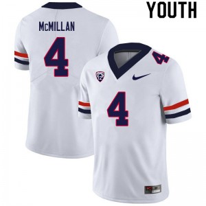 Youth Tetairoa McMillan White Arizona Wildcats #4 Jersey 925113-401