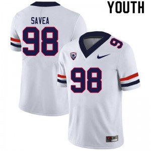 Youth Tiaoalii Savea White University of Arizona #98 Jersey 566577-791