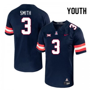 Youth Tre Smith Navy Arizona Wildcats #3 Big 12 Conference Jersey 901369-134