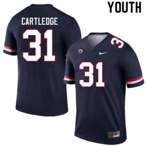 Youth Trey Cartledge Navy Arizona Wildcats #31 Jersey 470907-779