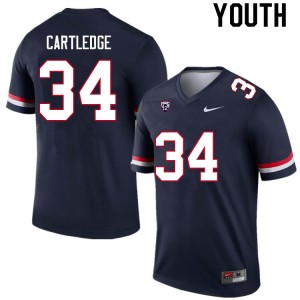 Youth Trey Cartledge Navy Wildcats #34 Jersey 961239-675