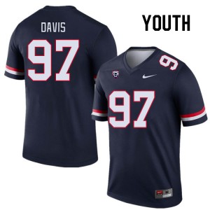 Youth Tristan Davis Navy Wildcats #97 Jersey 148895-487