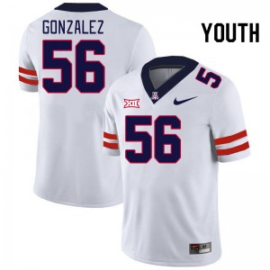 Youth Tylen Gonzalez White Arizona Wildcats #56 Big 12 Conference Jersey 650301-981