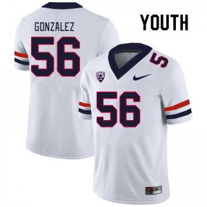 Youth Tylen Gonzalez White University of Arizona #56 Jersey 178349-354