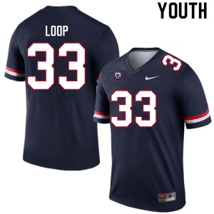 Youth Tyler Loop Navy Arizona #33 Jersey 208836-813