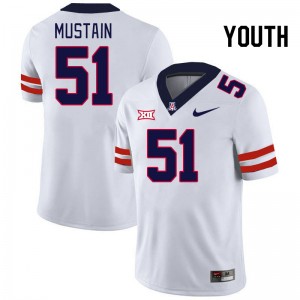 Youth Tyler Mustain White Wildcats #51 Big 12 Conference Jersey 555013-639