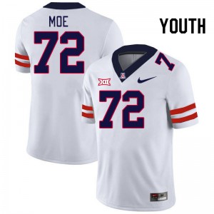 Youth Wendell Moe White Arizona #72 Big 12 Conference Jersey 899806-269