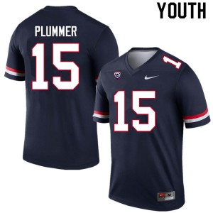 Youth Will Plummer Navy University of Arizona #15 Jersey 847360-924