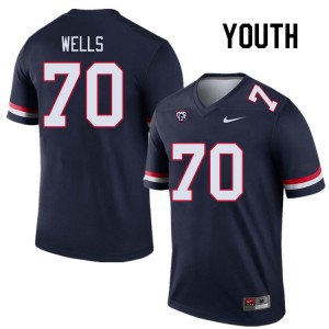 Youth Zarius Wells Navy Wildcats #70 Jersey 335346-523
