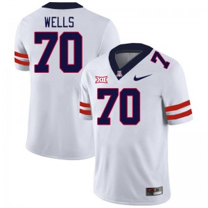 Men Zarius Wells White Wildcats #70 Big 12 Conference Jersey 793489-680