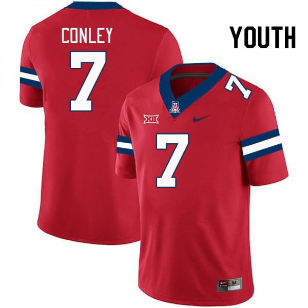 Youth Quali Conley Red Arizona Wildcats 7 Big 12 Conference Jersey